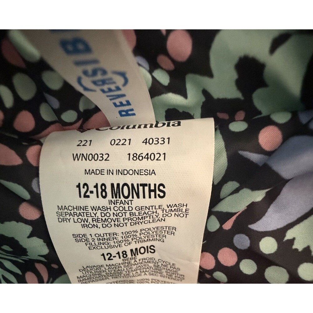 Columbia Bunting Snowsuit Kids 12-18 Month Excellent Insulated Full Zip - Hooded - Picture 3 of 5